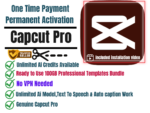 CapCut Pro AI Unlimited Credits 100GB Templates Lifetime 01