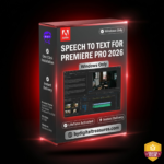 Adobe Speech to Text for Premiere Pro 2026 interface showing automatic caption generation