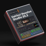 DaVinci Resolve Studio 203 professional video editing software interface with editing tools color grading and effects workspace