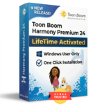 Toon Boom Harmony Premium 24 professional 2D animation software interface showing character rig