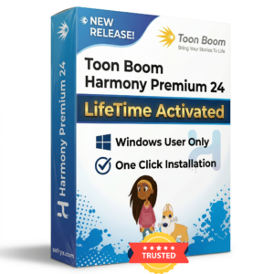 Toon Boom Harmony Premium 24 professional 2D animation software interface showing character rig