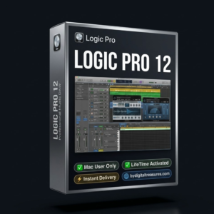 Logic Pro 12 professional music production DAW interface with mixer and arrangement tools for macOS
