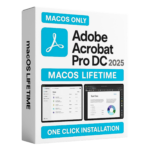 Adobe Acrobat Pro DC 2025 professional PDF editing software interface with document toolbar editing tools and PDF management features for macOS