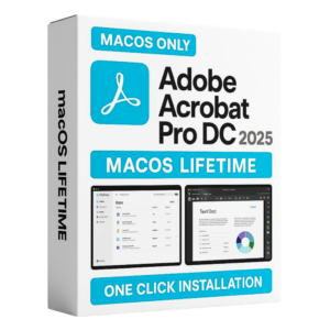 Adobe Acrobat Pro DC 2025 professional PDF editing software interface with document toolbar editing tools and PDF management features for macOS