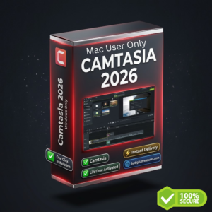 Camtasia 2026 professional video production software interface showing screen recording and editing tools for macOS