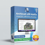 ArchiCAD 29 professional CAD software interface with 3D modeling tools Virtual Building technology and BIM capabilities for macOS