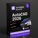 AutoCAD 2026 professional CAD software interface with 3D modeling tools design tools and machine learning capabilities for macOS