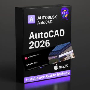AutoCAD 2026 professional CAD software interface with 3D modeling tools design tools and machine learning capabilities for macOS